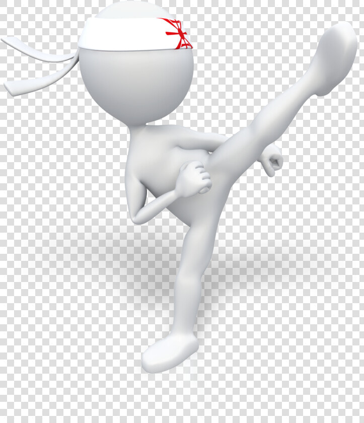 Karate Stick Figure   Stick Figure Kicking  HD Png DownloadTransparent PNG