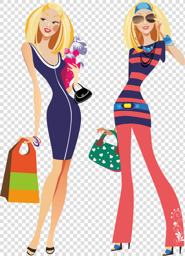   Fashion Woman Clipart Png   Dibujos Chicas De Compras  Transparent PngTransparent PNG