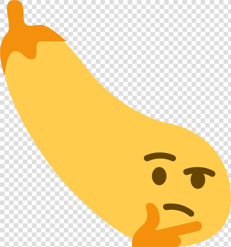 Emoji Thought Meme Sticker   Thinking Eggplant Emoji  HD Png DownloadTransparent PNG