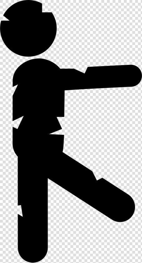 Walking Zombie Man Silhouette From Side View Svg Png   Zombie Silhouette Clip Art Free  Transparent PngTransparent PNG