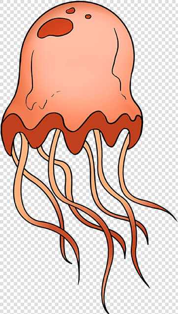 How To Draw A Jellyfish   Cartoon Jellyfish Free Clipart  HD Png DownloadTransparent PNG