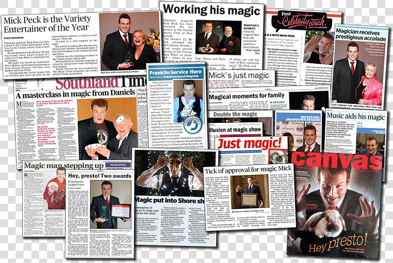 Auckland Magician Mick Peck Press Photographs   Flyer  HD Png DownloadTransparent PNG