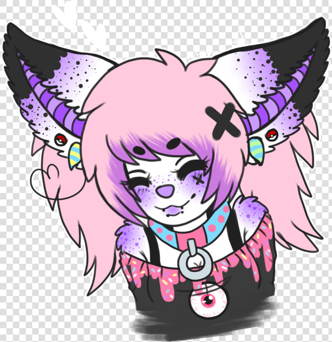 Goth Drawing Wolf   Pastel Goth Furry Girl  HD Png DownloadTransparent PNG