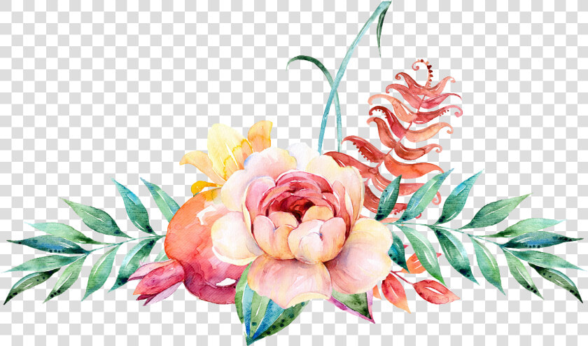 Decoration Flower Illustration Watercolor Design Floral   Floral Border Design Png  Transparent PngTransparent PNG