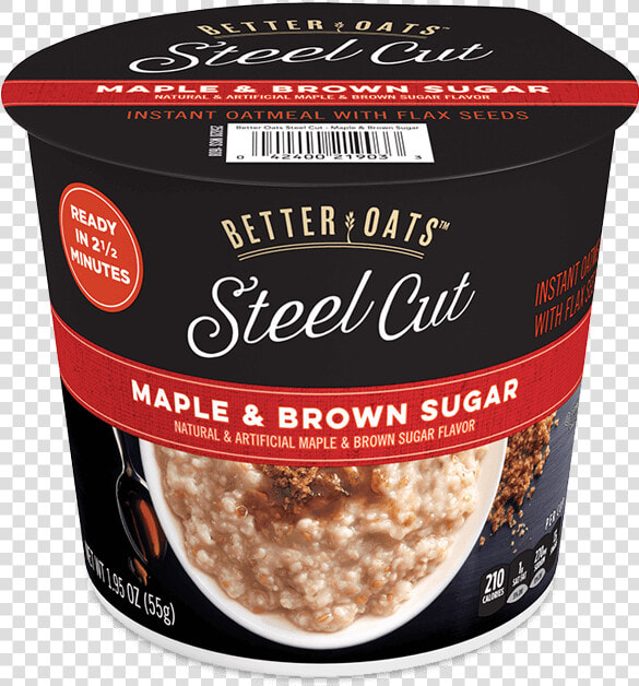 Better Oats Steel Cut Maple  amp  Brown Sugar Instant Oatmeal  HD Png DownloadTransparent PNG