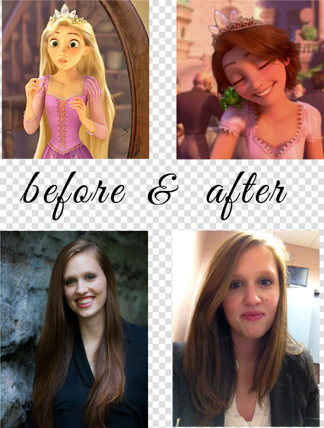 Okay  So Maybe My Change Wasn T As Drastic As Rapunzel   Rapunzel Long Hair Vs Short Hair  HD Png DownloadTransparent PNG