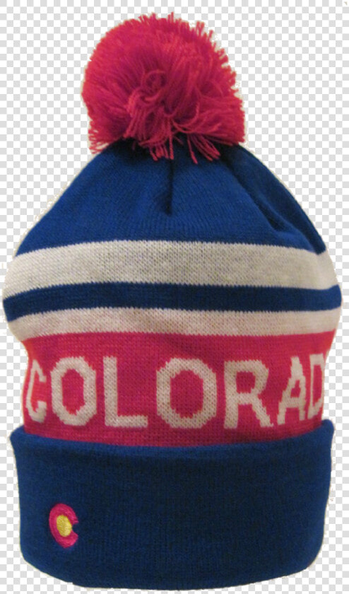 Colorado Flag Winter Beanie In Red White  amp  Blue   Knit Cap  HD Png DownloadTransparent PNG