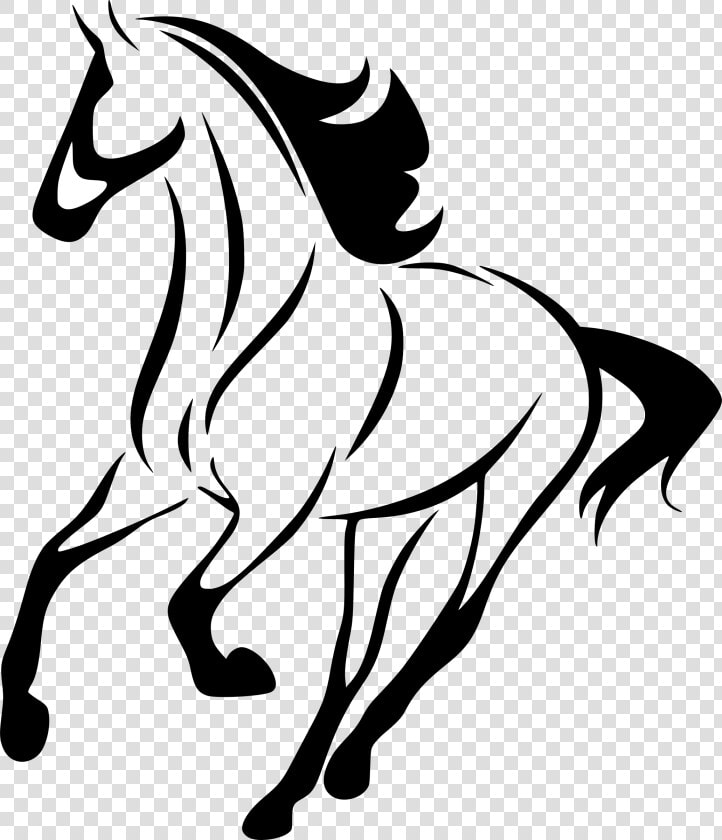 Clipart Transparent Stock Horse Line Drawing   Simple Running Horses Drawings  HD Png DownloadTransparent PNG