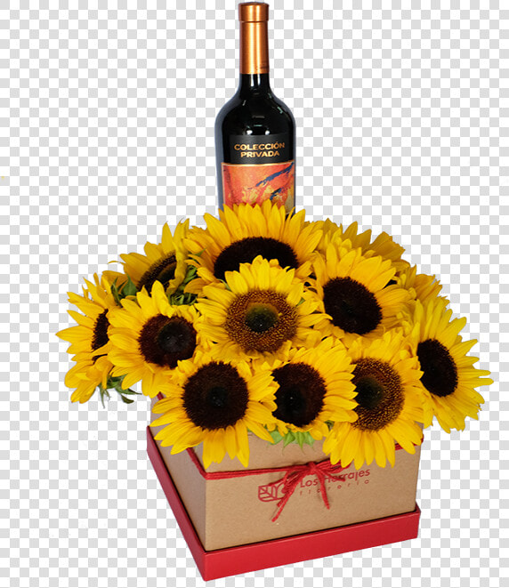 Box Girasoles Vino   Sunflower  HD Png DownloadTransparent PNG