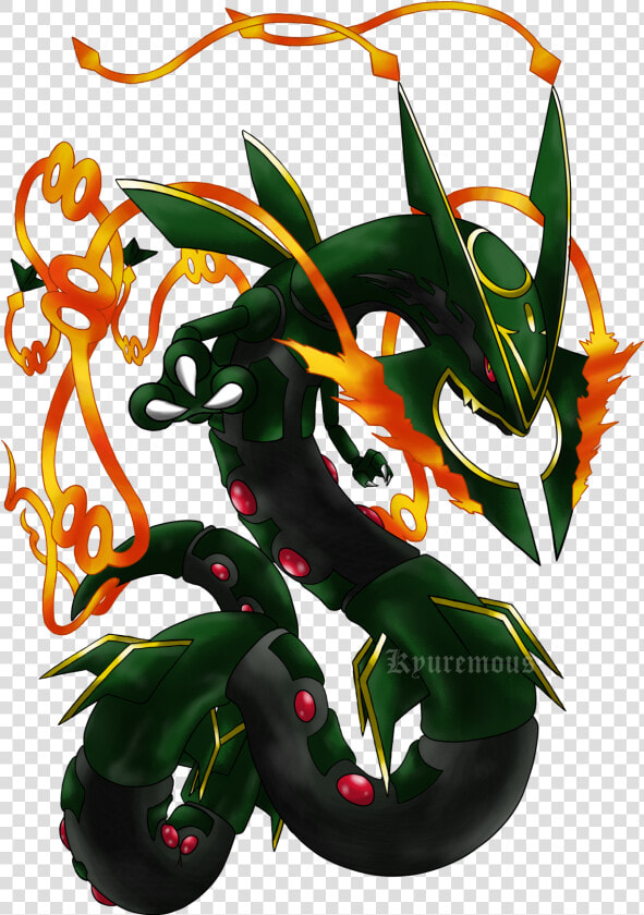 Mega Rayquaza V2 No Bg By Kyuremous   Mega Rayquaza Shiny Png  Transparent PngTransparent PNG