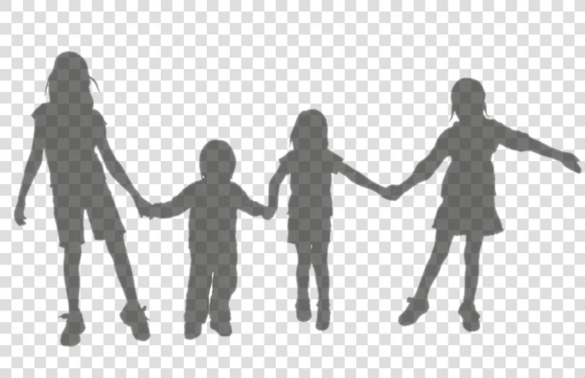 Child Clip Art Silhouette Vector Graphics Portable   Girls Holding Hands Silhouette  HD Png DownloadTransparent PNG