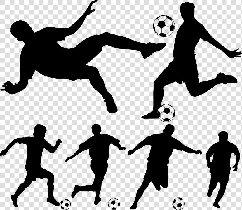 Soccer  Football  Sports  Ball  Stadium  Grass  Sport   Soccer Player Silhouette Clipart  HD Png DownloadTransparent PNG