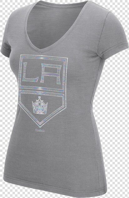 La Kings Womens Oil Foiled Logo Short Sleeve T shirt   Pocket  HD Png DownloadTransparent PNG