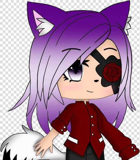  gachalife  gachaedit  girl  purple  wolf  lunarlunawolf   Cartoon  HD Png DownloadTransparent PNG