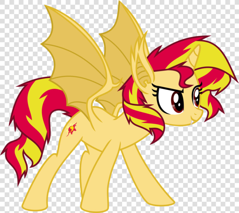 Sunset As Bat Pony   Mlp Sunset Shimmer Bat  HD Png DownloadTransparent PNG