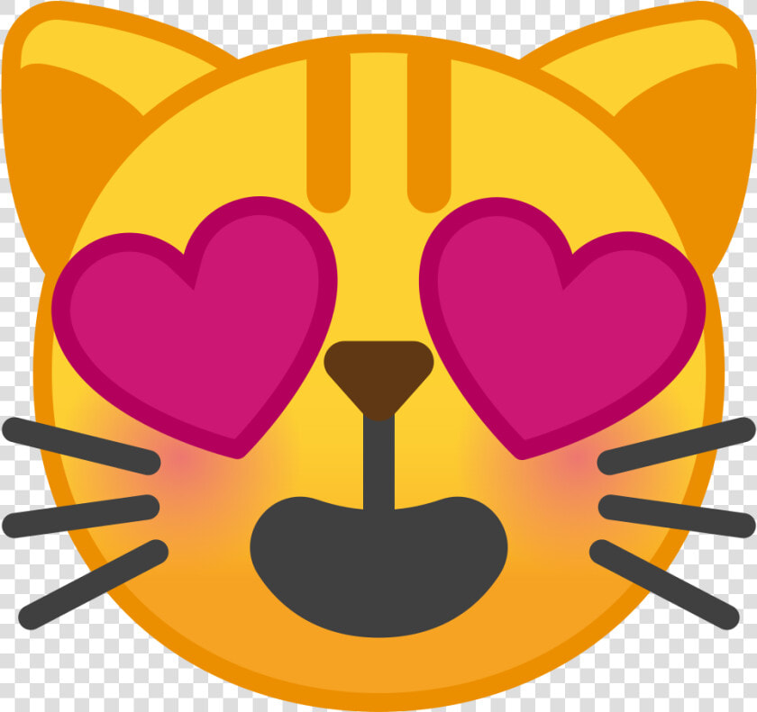 Smiling Cat Face With Heart Eyes Icon   Cat Emoji  HD Png DownloadTransparent PNG