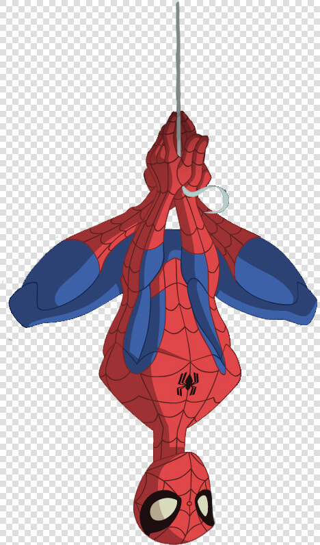 My Heroe Comic   Cartoon Spiderman Images Hanging  HD Png DownloadTransparent PNG