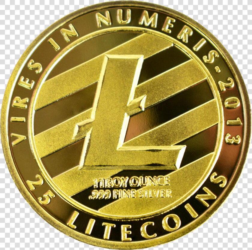 Ten Collectors Coins Litecoin Gold   Emblem  HD Png DownloadTransparent PNG