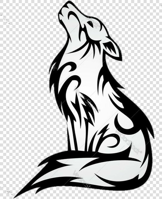 Transparent Wolf Tattoo Png   Easy Howling Wolf Drawing  Png DownloadTransparent PNG