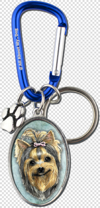 Yorkie Cameo Carabiner Keychain   Keychain  HD Png DownloadTransparent PNG