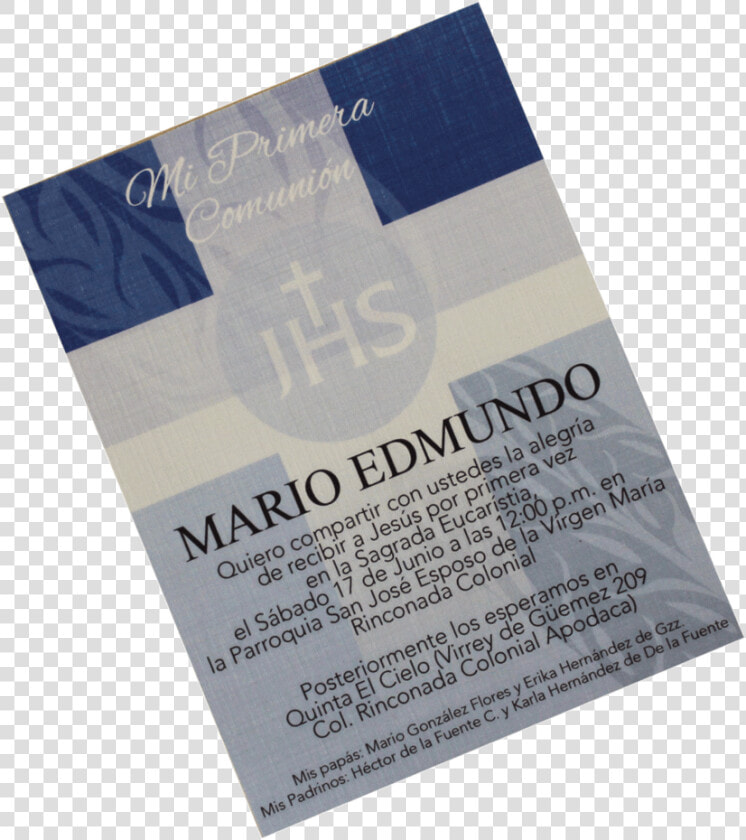 Invitación Primera Comunión   Mundoclima  HD Png DownloadTransparent PNG