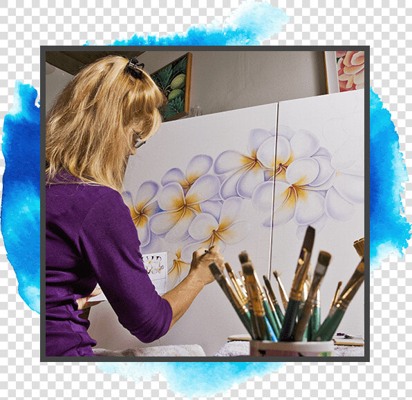 Artist Painting   Artist Painting On Canvas  HD Png DownloadTransparent PNG