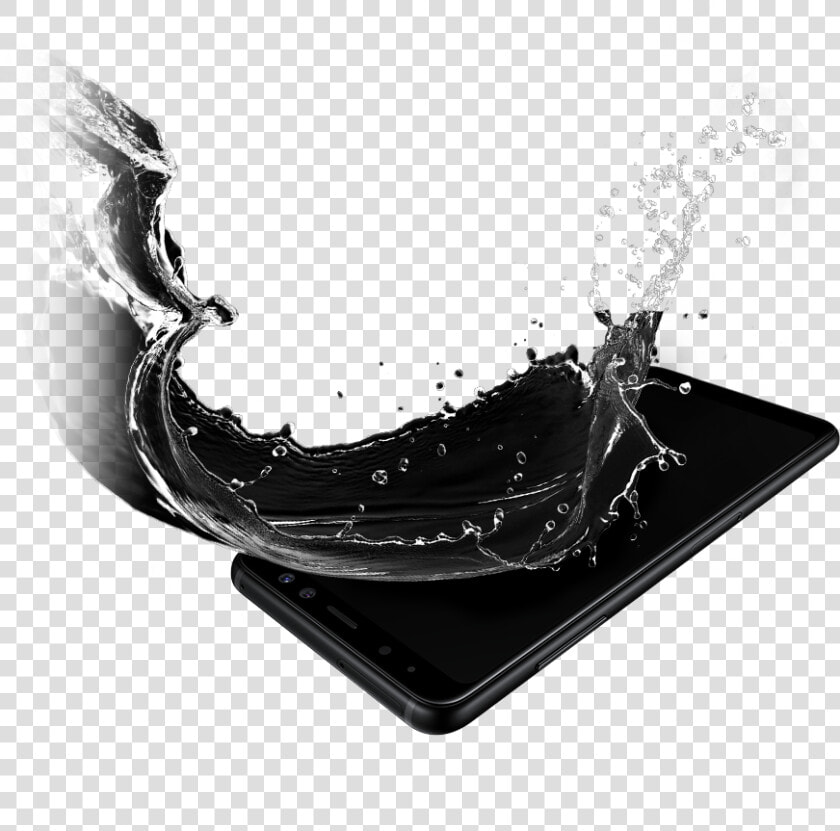 Simulated Image Of Water Splashing On Galaxy A8   Galaxy A8 Water Proof  HD Png DownloadTransparent PNG