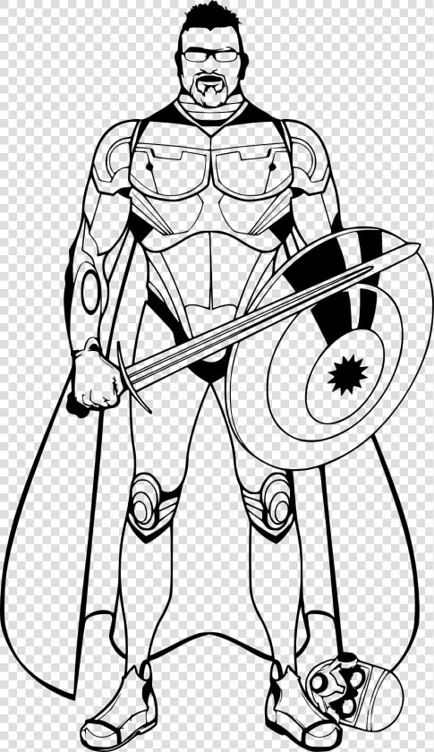 Man With Sword And Sheild Drawing  HD Png DownloadTransparent PNG