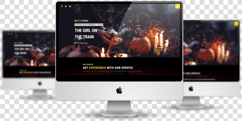 At Cinema Free Responsive Joomla Template Mockup   Digital Agency Web Template  HD Png DownloadTransparent PNG