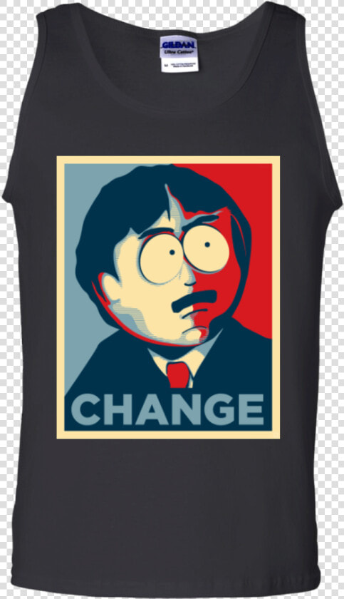 Randy Marsh Change Shirt Obama Poster Style   Randy Marsh Change  HD Png DownloadTransparent PNG