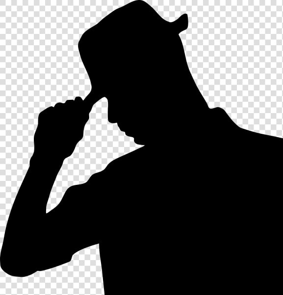 Man Wearing Hat Png Images   Man Holding Hat Silhouette  Transparent PngTransparent PNG