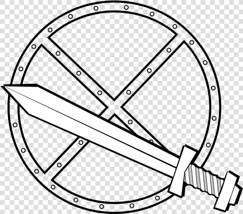 Jonadab Round Sword And Shield Clip Art   Cartoon Sword And Shield  HD Png DownloadTransparent PNG