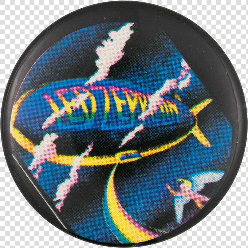 Led Zeppelin Rainbow And Clouds Music Button Museum   Led Zeppelin Circle Transparent  HD Png DownloadTransparent PNG