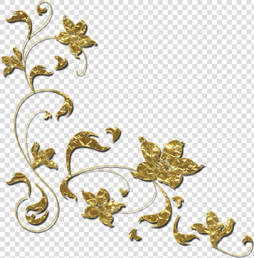 Golden Floral Border Transparent Background Png   Transparent Background Gold Border  Png DownloadTransparent PNG