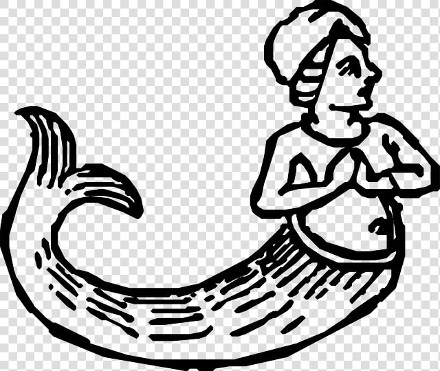 Mermaid   Tail   Outline   Free Black And White Clipart Mermaids  HD Png DownloadTransparent PNG