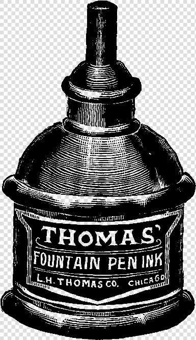 Ink Bottle Clip Art   Vintage Fountain Pen Ink  HD Png DownloadTransparent PNG