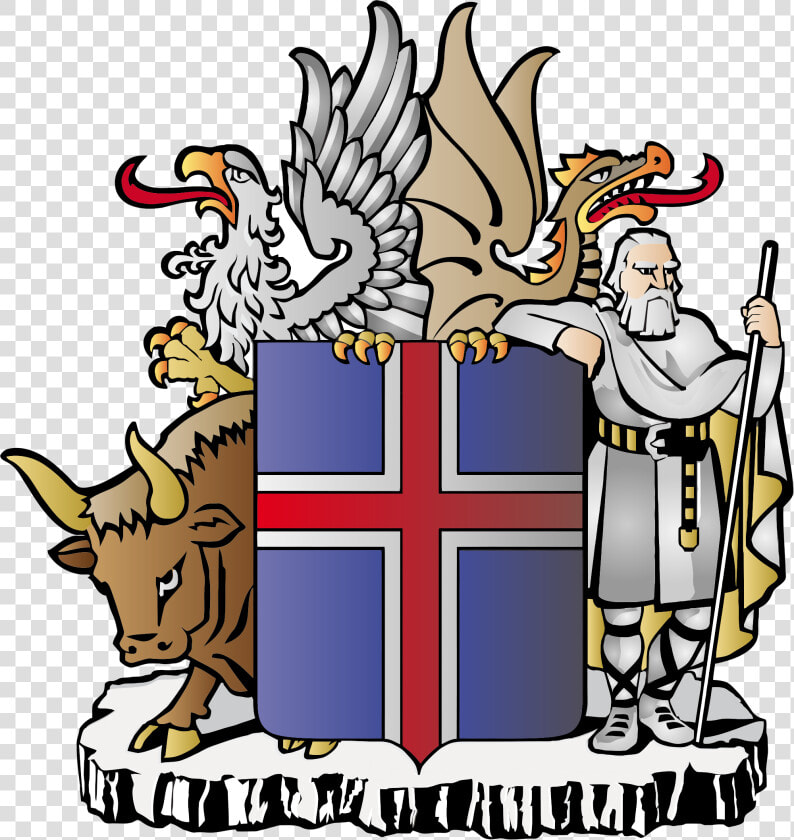 Scandinavian Commonwealth Flag Clipart Iceland   Iceland Coat Of Arms  HD Png DownloadTransparent PNG