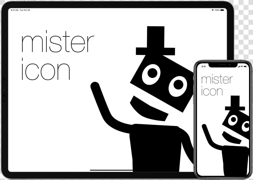 Mister Icon App Running On Iphone Xs And Ipad Pro   Mobile Phone  HD Png DownloadTransparent PNG