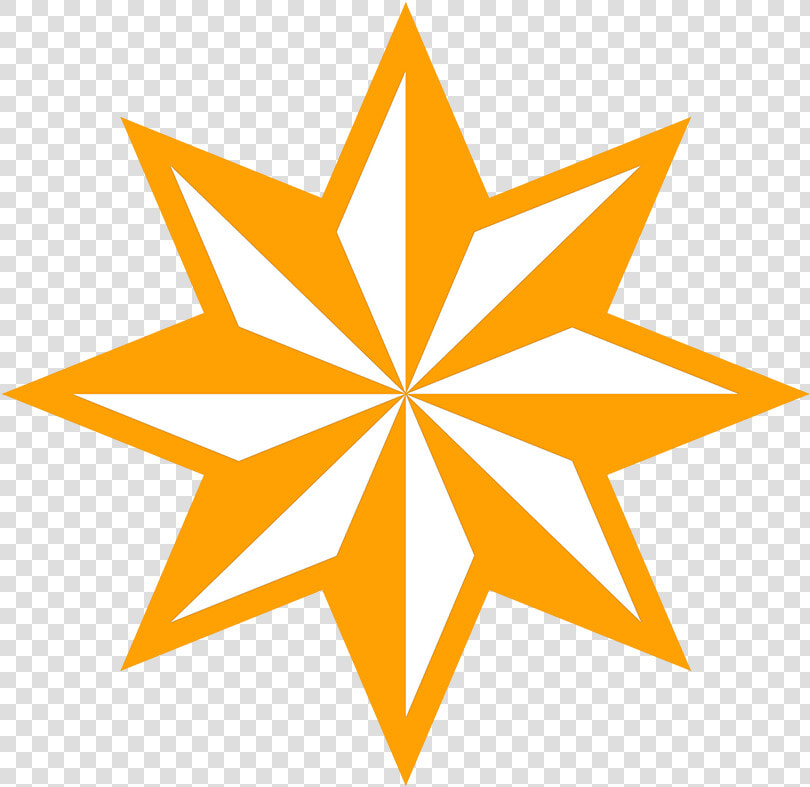 8 pointed Star Orange   Red 8 Point Star  HD Png DownloadTransparent PNG