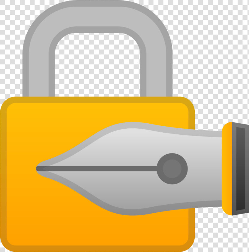 Locked With Pen Icon   Pen With Lock Emoji  HD Png DownloadTransparent PNG