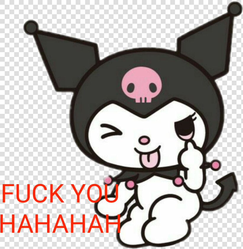  kuromi  kuromisticker  tumblr  fuckyou  notmine  freetoedit   Hello Kitty Transparent  HD Png DownloadTransparent PNG