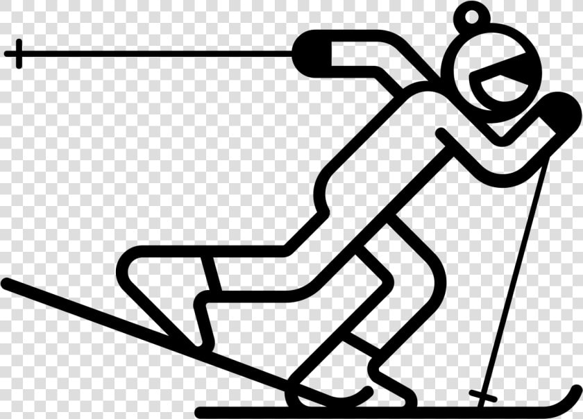 Skier Clipart Black And White  HD Png DownloadTransparent PNG