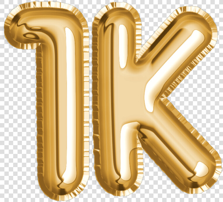 1k Gold Foil Balloon Diecut   Gold Balloon Thank You Png  Transparent PngTransparent PNG