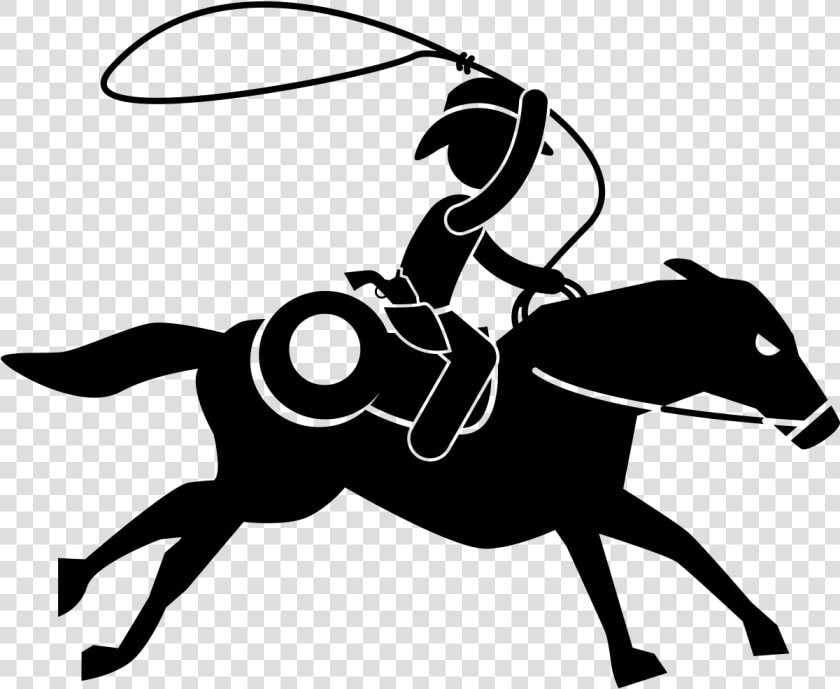 Caballo Ecuestre Stick Figure   Cowboy Stick Figure  HD Png DownloadTransparent PNG