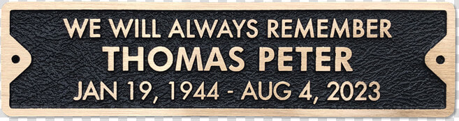 Bronze Memorial Plaque For Bench   Agricultural Engineering  HD Png DownloadTransparent PNG