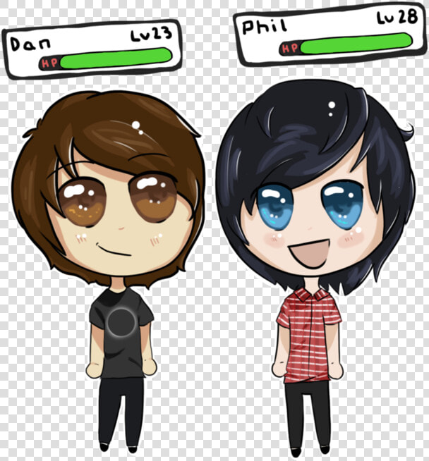 Transparent Dan And Phil Png   Cute Dan And Phil Drawing  Png DownloadTransparent PNG