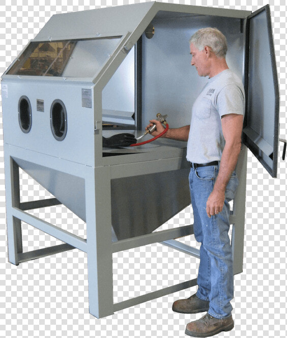 Cyclone Model M4848 Abrasive Sandblasting Cabinet Open   Bead Blaster  HD Png DownloadTransparent PNG