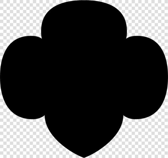 Girl Scout Trefoil black   Girl Scout Logo  HD Png DownloadTransparent PNG