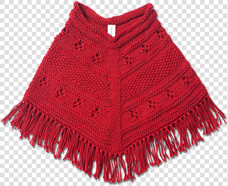 Hand Knitted Classic Red Poncho  HD Png DownloadTransparent PNG