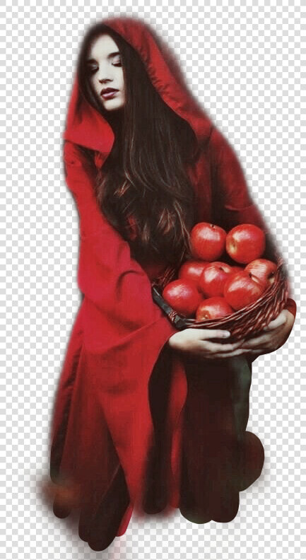  red  cape  apples  basket  brunette  girl  hood  freetoedit   Photography  HD Png DownloadTransparent PNG